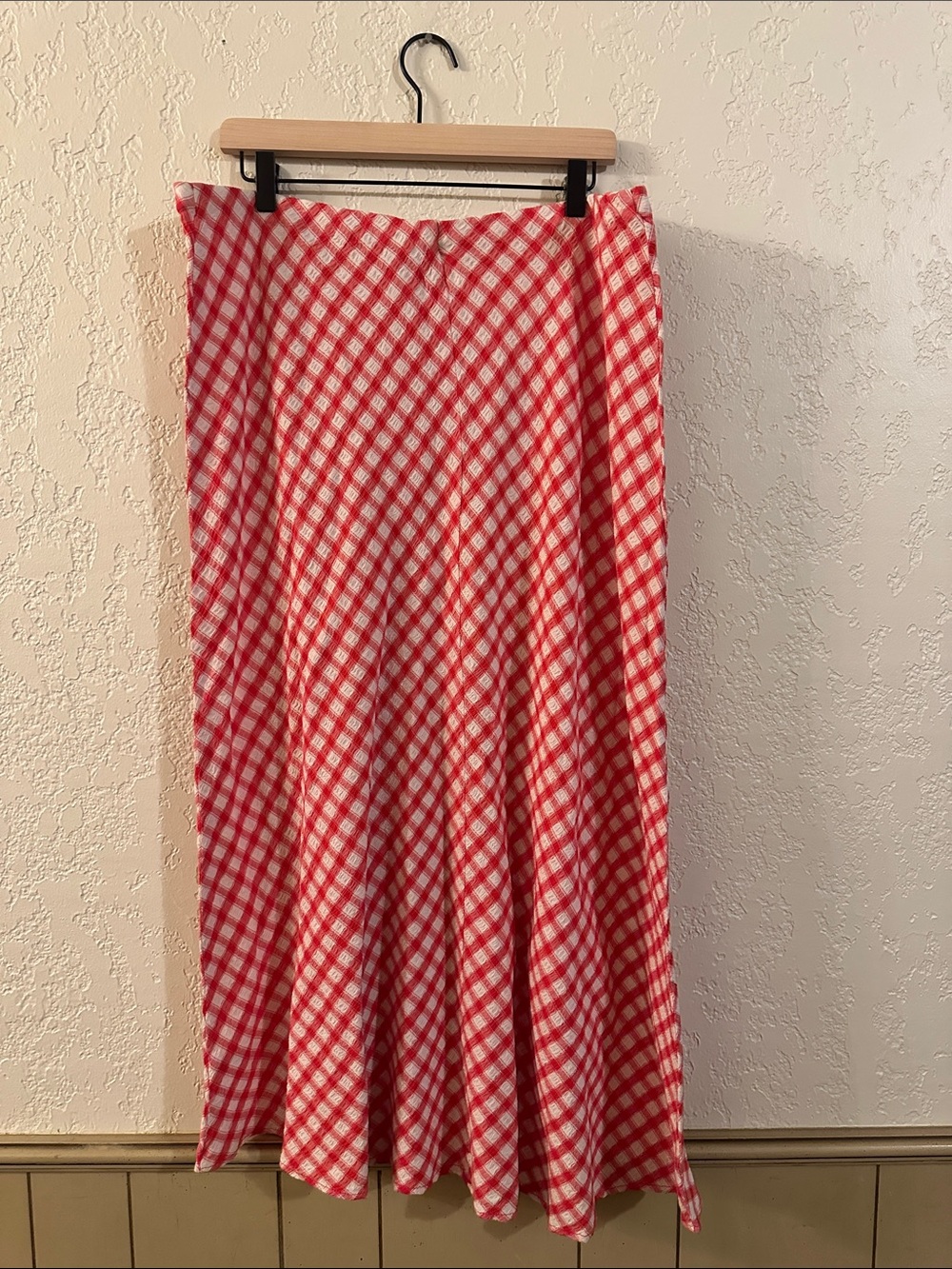 Universal Thread Red and White Gingham Maxi Skirt - Picture 4 of 4
